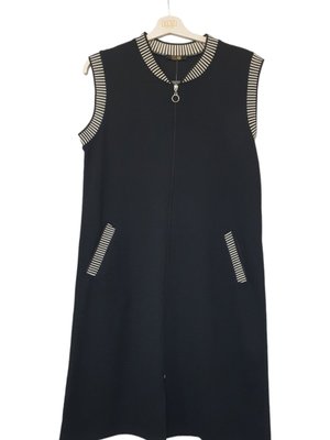 Ottoman Kumaş Ribanali Fermuarlı Yelek