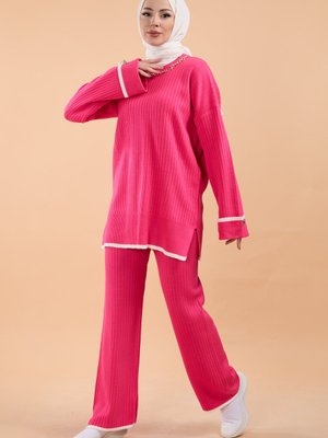 Fusya Zincir Kolyeli İkili Triko Takım