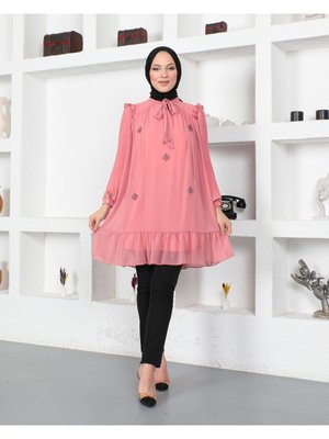 Kolları Piliseli Taşlı Tunik