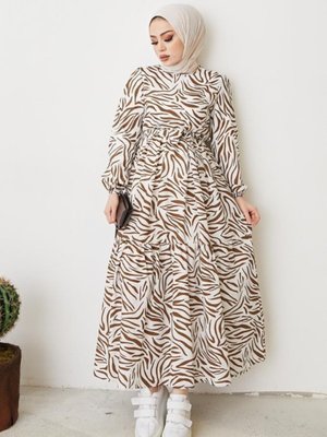 Zebra Desen Elbise
