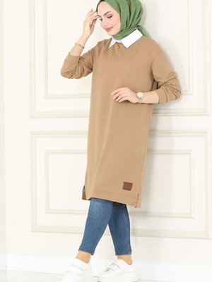 Latte Arma Detaylı Basic Tunik Latte Arma Detaylı Basic Tunik