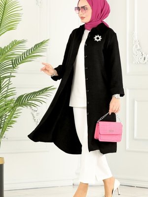 Siyah Düğmeli Basic Tunik Siyah Düğmeli Basic Tunik