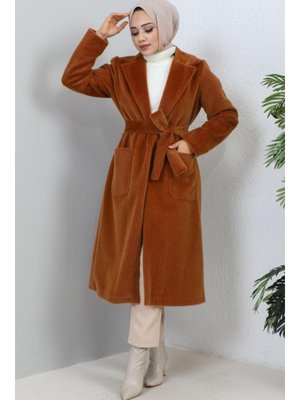 Taba Beli Kuşaklı Kürk Kaban Taba Beli Kuşaklı Kürk Kaban