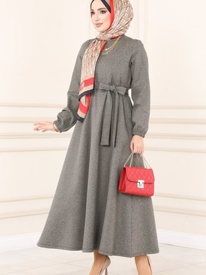 Vizyon Kemerli Kışlık Elbise