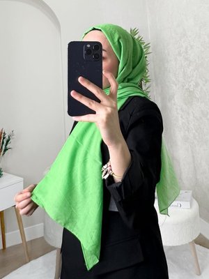 Pamuk Kraş Şal Benetton Yeşili