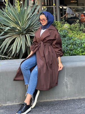 Balon Kol Trençkot Balon Kol Trençkot