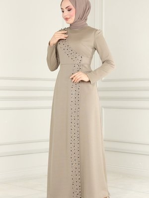 Vizyon & Siyah İnci İşlemeli Elbise