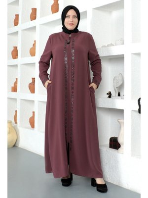 Gül Kurusu Pul İşlemeli Ferace Gül Kurusu Pul İşlemeli Ferace