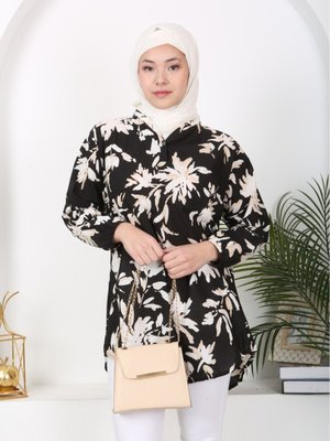 Desenli Vual Kumaş Yumusak Pamuk Rahat Tunik