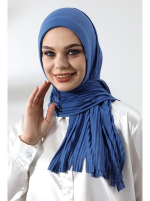 Mavi Hazır Pratik Fitilli Pamuklu Şal Mavi Hazır Pratik Fitilli Pamuklu Şal