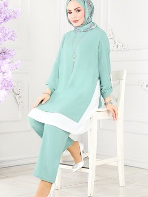 Mint & Ekru Çift Katlı Aerobin Takım Mint & Ekru Çift Katlı Aerobin Takım