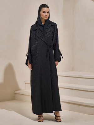Siyah Classıc Brocade Abaya