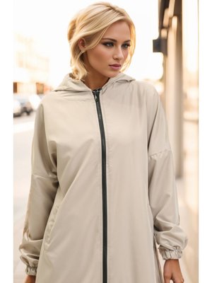 Vizon Kapüşonlu Cepli Kap Vizon Kapüşonlu Cepli Kap