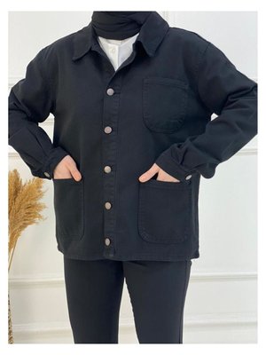 Üç Cepli Ceket Siyah