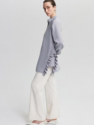 Fırfırlı İnce Krep Ceket