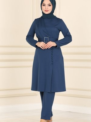 İndigo Aksesuar Düğmeli Takım İndigo Aksesuar Düğmeli Takım