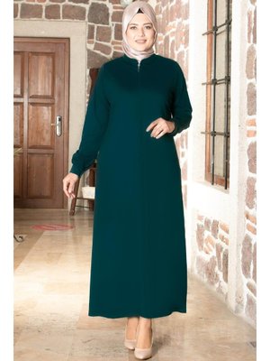 Fermuarlı Ferace Zümrüt