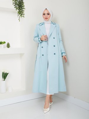 Yazlık Trençkot Çift Düğme Pamuklu Kruvaze Yazlık Trençkot Çift Düğme Pamuklu Kruvaze