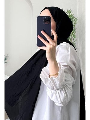 Siyah Pamuk Kraş Şal