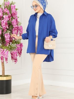 Vizyon Düğme Detaylı Pantolon Vizyon Düğme Detaylı Pantolon