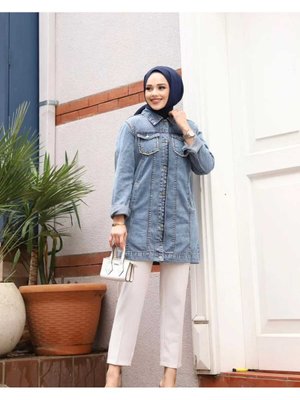 Trend İncili Kot Ceket Trend İncili Kot Ceket