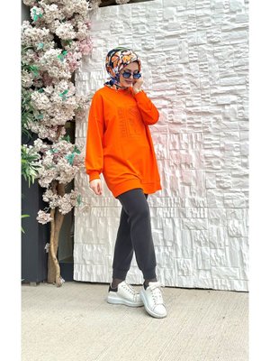 Gül Ve Yazı Gofre Sweatshirt Gül Ve Yazı Gofre Sweatshirt