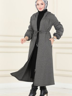Gri Beli Tünelli Kışlık Kap Gri Beli Tünelli Kışlık Kap