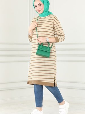 Vizyon Çizgili Basic Tunik