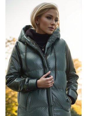 Petrol Kapüşonlu Kemerli Şişme Yelek