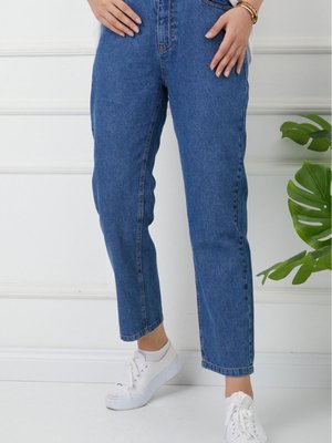 Renk Mom Jean Pantolon Mavi