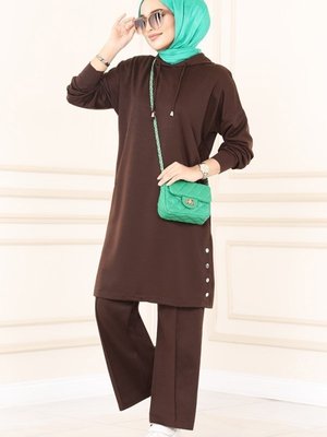 Kahve Çıtçıt Detaylı İkili Takım Kahve Çıtçıt Detaylı İkili Takım