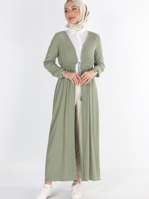 Büzgülü Uzun Hırka Büzgülü Uzun Hırka