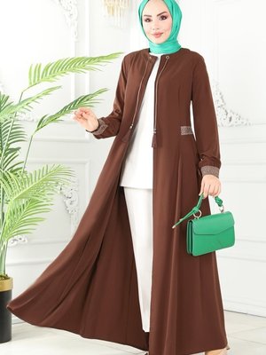 Kahve Püsküllü Medine İpeği Ferace Kahve Püsküllü Medine İpeği Ferace