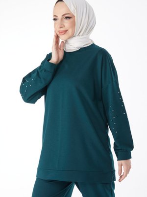 Zumrut Koları Taslı Eşofman Takımı Zumrut Koları Taslı Eşofman Takımı