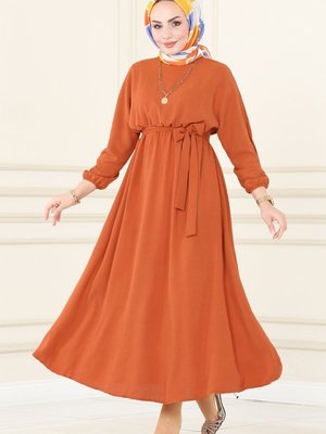 Kiremit Beli Lastikli Aerobin Elbise