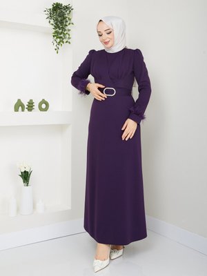 Kolu Püsküllü Abiye Elbise