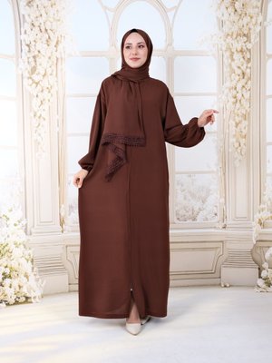 Namaz Elbisesi Kahverengi Namaz Elbisesi Kahverengi