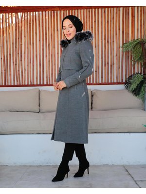 Kmkbin Kadın Kol Detaylı Diz Altı Öz Altay Kaşe Kaban Kmkbin Kadın Kol Detaylı Diz Altı Öz Altay Kaşe Kaban