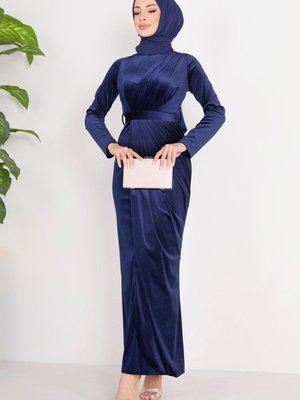 Lacıvert Abiye Elbise