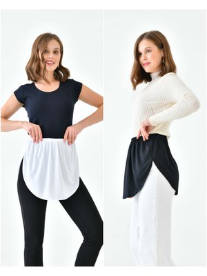 2’li Paket Yuvarlak Model Etek Yanları Açık İçlik Lastikli Kavisli 2’li Paket Yuvarlak Model Etek Yanları Açık İçlik Lastikli Kavisli