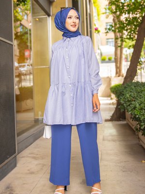 Mavi Çizgili Tunik Mavi Çizgili Tunik