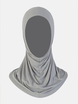 Açık Gri Düz Çocuk Türbanı