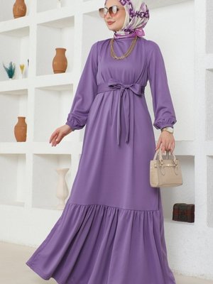 Lila Kemerli Mira Elbise