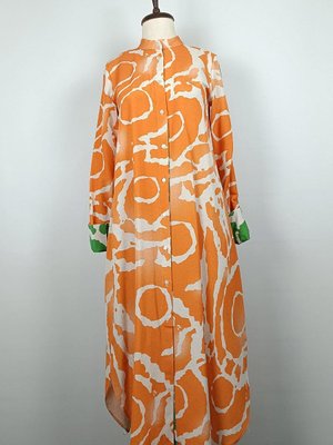 Büyük Beden Desenli Tunik Turuncu Büyük Beden Desenli Tunik Turuncu