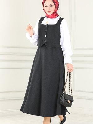 Antrasit Yelekli Kışlık Takım Antrasit Yelekli Kışlık Takım