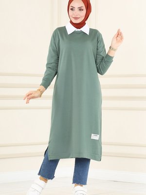 Mint Arma Detaylı Basic Tunik Mint Arma Detaylı Basic Tunik