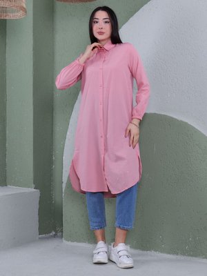 Gül Kurusu Taşlı Tunik