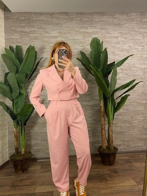 Pembe Kumaş Pantolon