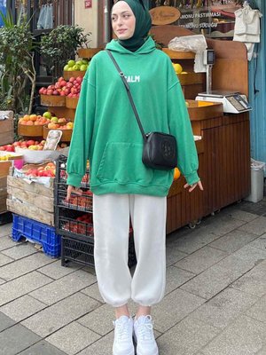 Calm Baskı Detaylı Sweatshirt