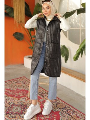 Siyah Çi̇ft Cepli̇ Yelek